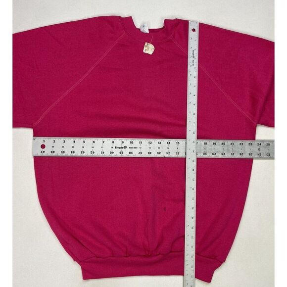 VINTAGE Tultex Blank Crewneck Sweatshirt Men XL Pink USA 80s - Picture 6 of 6